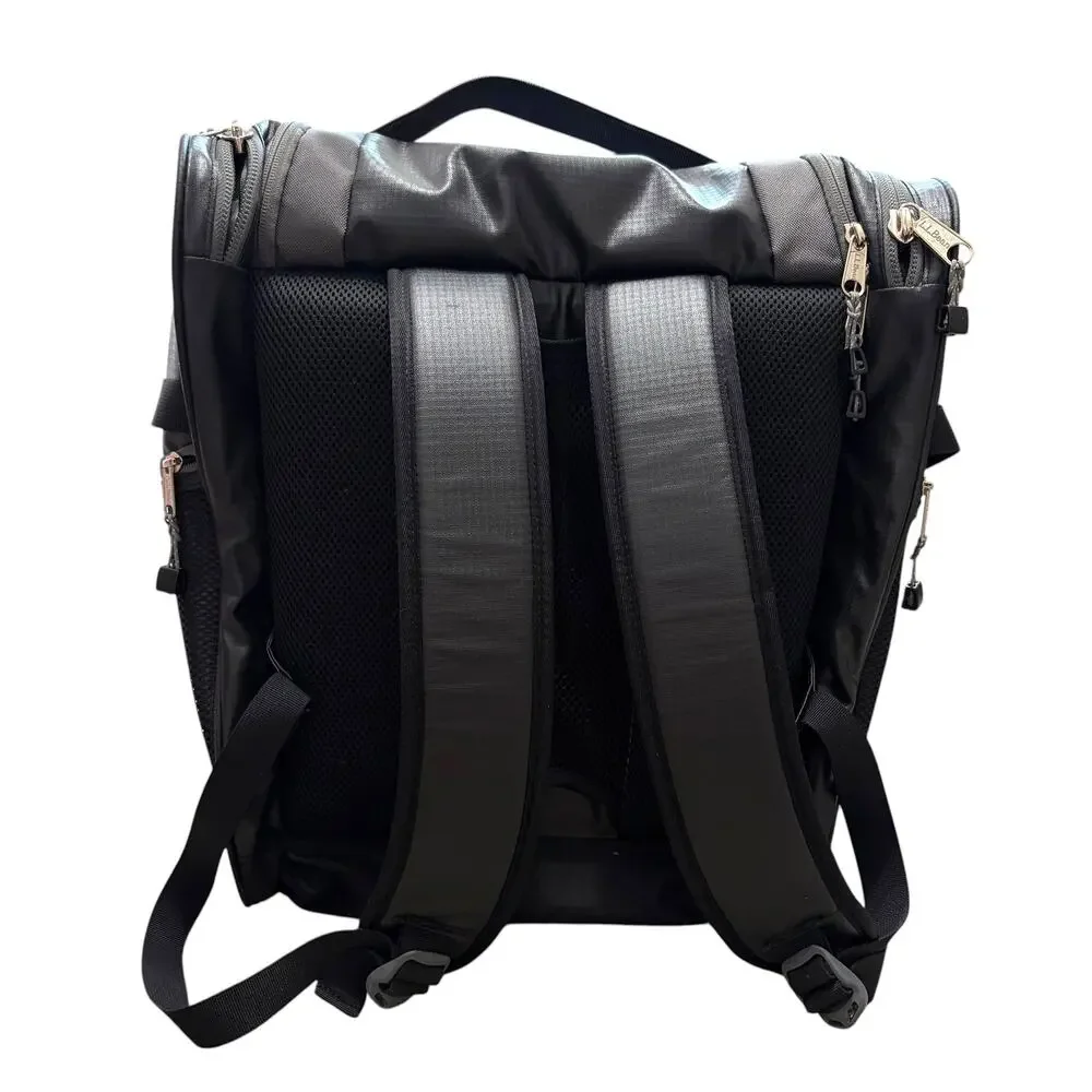 L.L. Bean Adventure Pro Ski Boot Backpack Sz XL Black Cargo Duffel Carryall